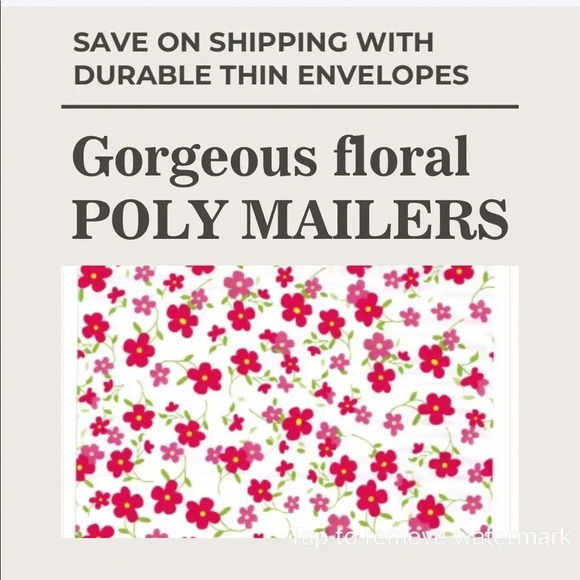 10 POLY MAILERS NEW FLOWERS FLORAL SIZE 10X13 - Picture 2 of 4